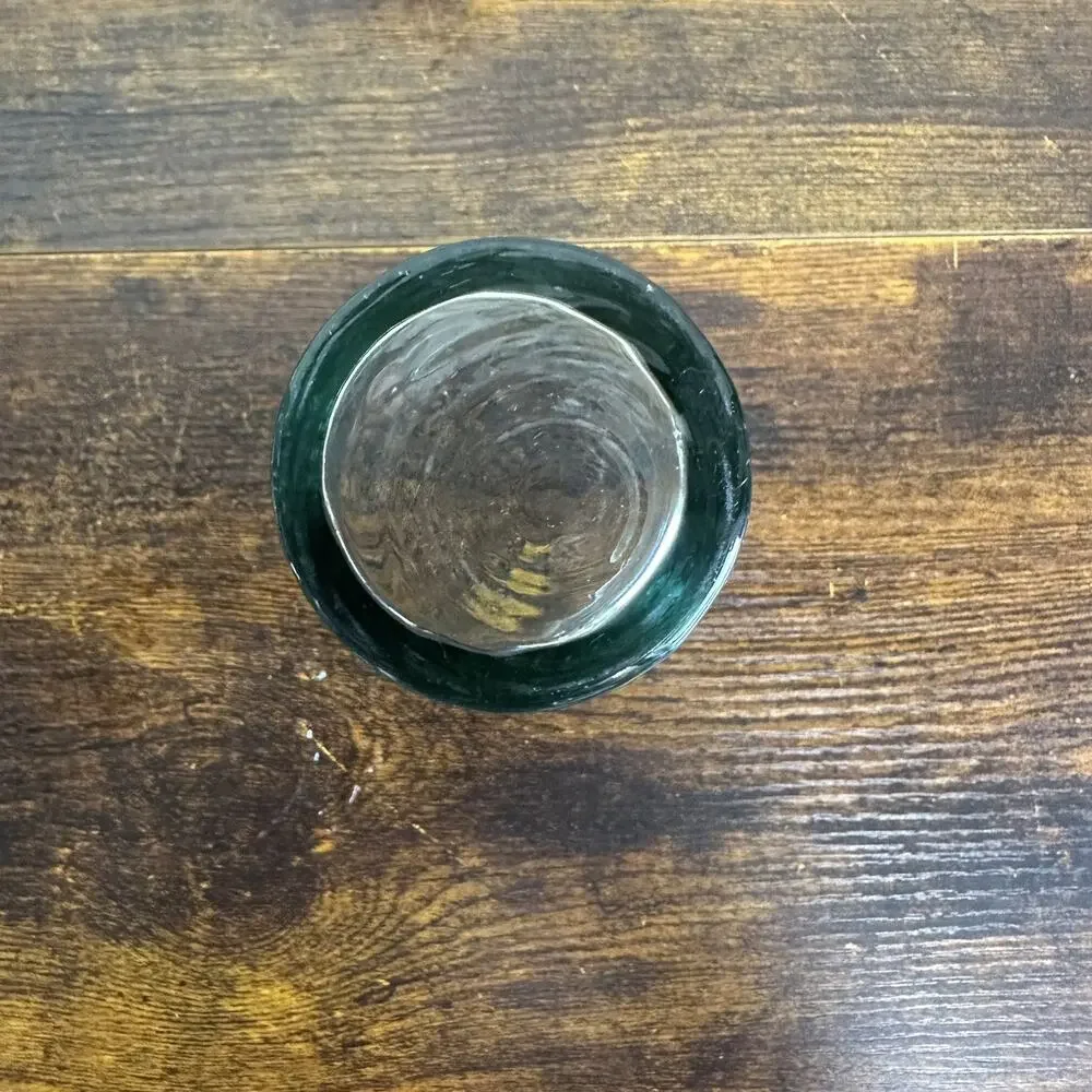 Vintage Green Pebble Coca-Cola Coke Wide-Mouth Soda Pop Drinking Glass 16 Oz